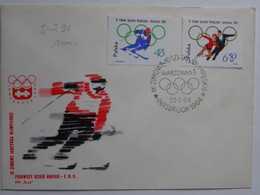 Innsbruck Ski  1964  / Poland   / Envelope With Stamp - Winter 1964: Innsbruck
