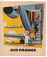 Cahier De Coloriage Air France Caravelle Soit 8 Pages Déjà Coloriées - Illustrations Pierre Probst De 1959 - Altri & Non Classificati