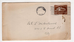 1930. UNITED STATES,MILWAUKEE,1 1/2 CENT STATIONERY STAMPED COVER,USED - 1921-40