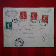 LETTRE RECOMMANDE PARIS POUR AMIENS - Lettres & Documents