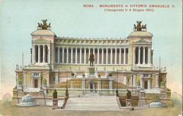 ITALY - ROMA - MONUMENTO A VITTORIO EMANUEL II. (INAUGURATO IL 4 GIUGNO 1911) - STAB. DEUTSCHE ERFINDUNGEN - 1911 - Altare Della Patria