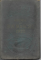 Agenda Du Bon Marché 1922 - Maison Aristide Boucicaut - Couverture Cartonnée Et Toilée - Andere & Zonder Classificatie