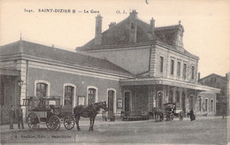 CPA - FRANCE - TRANSPORT - Gare Sans Train - SAINT DIZIER - La Gare - OJ - Stations - Zonder Treinen