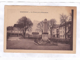 CPA :  14 X 9  -  SCIONZIER  -  La  Place  Et  Le  Monument - Scionzier