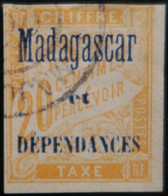 LP3844/686 - 1896 - COLONIES FRANÇAISES - MADAGASCAR - TIMBRE TAXE - N°3 ☉ - Timbres-taxe