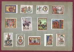 031222 - ERINNOPHILIE LOT DE 27 VIGNETTES - ROYAUME UNI PRINCE OF WALES'S DRAGOON GUARDS ROYAL SCOTS - Erinnophilie