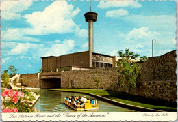 Texas San Antonio The San Antonio River And Tower Of The Americas - San Antonio