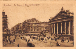 BRUXELLES - La Bourse Et Boulevard Anspach - Lanen, Boulevards