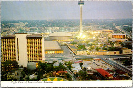 Texas San Antonio Tower Of The Americas Night View - San Antonio