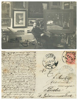 Russian Empire Estonia Pernov Parnu Artist In His Studio SIGNED Autograph - Estonie