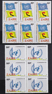 Zaire     .     OBP   .  1291/1292  Blokken Van 6    .   **      .     Postfris   .   /   .   Neuf ** - Unused Stamps