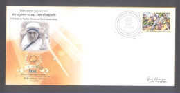 India 2016  A Tribute To Mother Teresa On Her Cannonization  Chennai  Special Cover # 35666 D Indien Inde - Mère Teresa