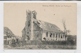 B 8920 LANGEMARCK - POELKAPELLE, Zerstörungen 1.Weltkrieg, Kirche Und Umgebung - Langemark-Poelkapelle