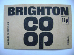 BRIGHTON COOP (1,5 P) - 50 Matches - Matchbox Label (5,5 X 3,5 Cm) Czechoslovakia Export UK - Zündholzschachteletiketten