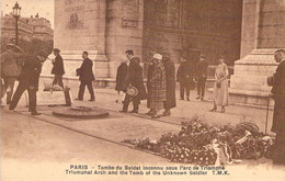 CPA - MILITARIAT - PARIS - Tombe Du Soldat Inconnu Sous L'Arc De Triomphe - TMK - Animée - Monumenti Ai Caduti