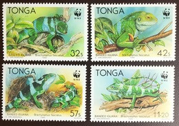 Tonga 1990 WWF Banded Iguana Animals MNH - Non Classificati
