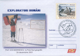 928  Pôle Sud, Manchot Pingouin: PAP 2005 - On Ski To The South Pole. Penguin Antarctica Skier Australian Flag - Faune Antarctique
