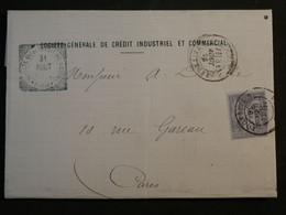 AA 17 FRANCE  BELLE  LETTRE PRIVEE 1876  PARIS  +SAGE  15C GRIS  + AFFRANCH. PLAISANT  ++ - 1876-1878 Sage (Tipo I)