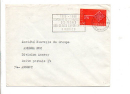 MONACO SEUL SUR LETTRE POUR LA FRANCE 1968 - Brieven En Documenten