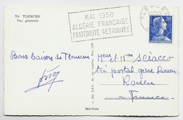 FRANCE MULLER 20FR CARTE MEC SECAP MAI 1958 ALGERIE FRANCAISE TLEMCEN 1958 ORAN - Covers & Documents