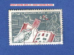 1963 N° 1403 PHILATEC 1964 A PARIS  RECTO-VERSO  OBLITÉRÉ - Usados