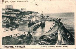 (3 M 45) UK - Vey Old - B/w - Newquay With Atlantic Hotel (posted To France 1908) - Newquay