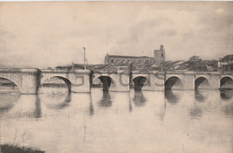 Antigua - Palencia - Brucke - Bridge - Puente Mayor , Rio Carrion Y Catedral - Antigua E Barbuda