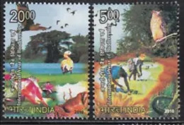 India 2010 INTERNATIONAL YEAR OF BIODIVERSITY SET OF 2 Stamps MNH P. O Fresh & Fine, Rare - Autres & Non Classés