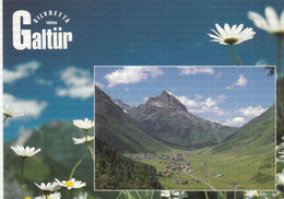 CARTOLINA  SILVRETTA M.1600,GALTUR,TIROLO,AUSTRIA,GALTUR IM PAZNAUN GEGEN BALLUNSPITZE M.2671,NON VIAGGIATA - Galtür