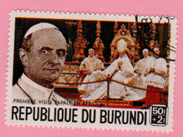 1969 BURUNDI Religione Papa Paolo IV - Pope On Trone -  Usato - Usados