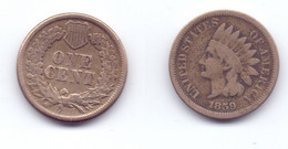 U.S.A. 1 Cent 1859 - 1859-1909: Indian Head