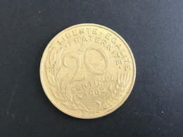 Münze Münzen Umlaufmünze Frankreich 20 Centimes 1982 - 10 Centimes