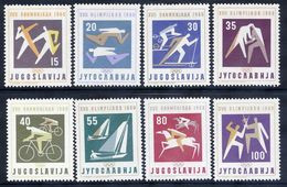 YUGOSLAVIA 1960 Olympics Games  MNH / **.  Michel 909-16 - Unused Stamps