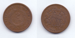 U.S.A. 2 Cents 1864 (large Motto) - 2, 3 & 20 Cent