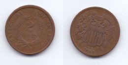U.S.A. 2 Cents 1864 (large Motto) - 2, 3 & 20 Cents