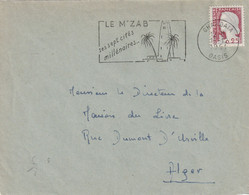 ALGERIE Lettre Cachet Flamme Le M'Zab GHARDAIA OASIS 11/12/1961 Pour Alger - Covers & Documents