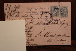 1905 CPA Ak Saint Clément Des Levées Femme Elegante Enfant Litho Style Vienne - Briefe U. Dokumente