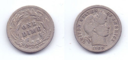 U.S.A. 10 Cents 1900 O - 1892-1916: Barber