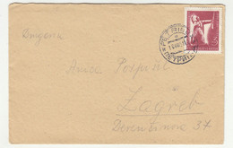 Yugoslavia FNR Letter Cover Posted 1951 Petrinja To Zagreb B221201 - Kroatië