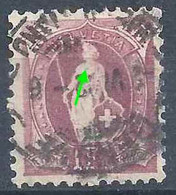Stehende Helvetia 71D, 1 Fr.lila  GENEVE RUE DU STAND       1902 - Used Stamps