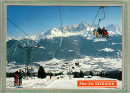 CPSM-(Suisse-GR Grisons) SAVOGNIN -Schlüsselwörter: Gondelbahn, Télécabine,eilbahn,téléphérique,sesselllift,télésiège - Savognin