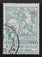 Belgie  .   OBP    .   96       .     O        .    Gestempeld     .   /   .   Oblitéré - 1910-1911 Caritas