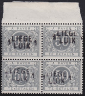 Belgie  .   OBP    .    TX 16A   .  Blok 4 Zegels  (2 Scans)    .     */**       .   Ongebruikt En Postfris - Stamps