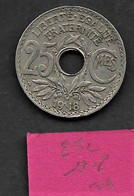 25 Centimes " Lindauer " 1918 TTB - 25 Centimes