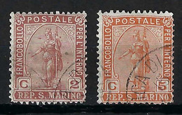 SAINT MARIN Ca.1899:  Lot D'obl. - Used Stamps