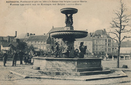 OUDENAARDE  FONTEIN OPGERICHT AAN DE KONINGIN DER BELGEN LOUISE MARIE            2 SCANS - Oudenaarde