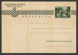 Croatia NDH WW2, Postal Card Unused - Kroatië