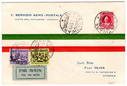 POSTA AEREA VATICANO - Storia Postale (Posta Aerea)