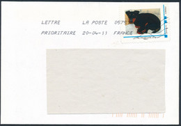 France-MonTimbraMoi - Photo Privée - Chiot - YT MTAM1 Sur Lettre Du 20-04-2011 - Cartas & Documentos