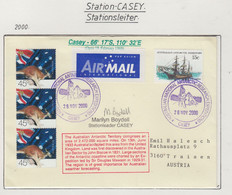 AAT Casey Signature Station Leader  Ca Casey 26 NOV 2000 (CA163) - Briefe U. Dokumente